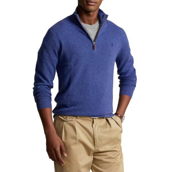 Polo Ralph Lauren Cotton Quarter Zip Pullover Sweater - Picture 1 of 10